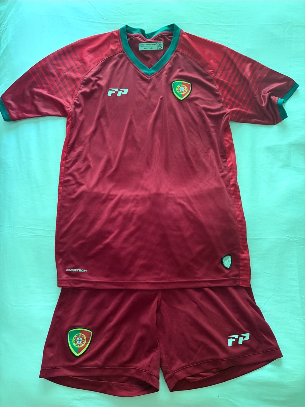Forca Portugal Men’s Soccer Jersey and Shorts